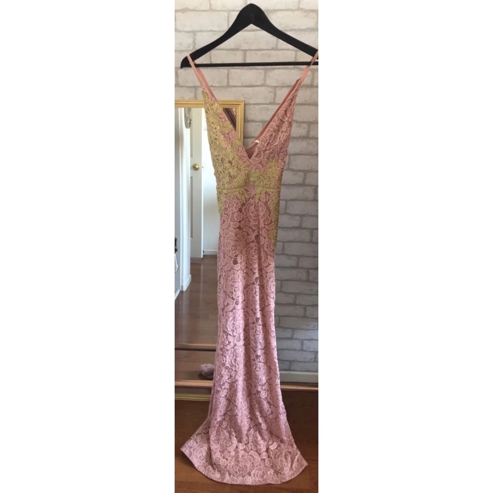 Pink and Gold Windsor Dress